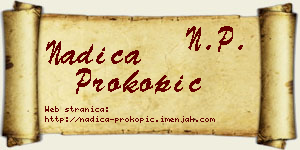 Nadica Prokopić vizit kartica